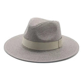 Black ribbon Panama straw hat for women, lightweight summer sun protection design by HSF Marketplace