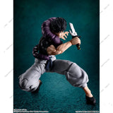 Bandai SHF Fushiguro Toji action figure from Jujutsu Kaisen in original box beside Yuji Itadori figure