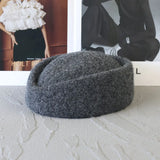 Women's warm wool blend winter beret hat in elegant style, HSF Marketplace