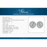 Moissanite halo stud earrings in 925 sterling silver for women, HSF Marketplace jewelry