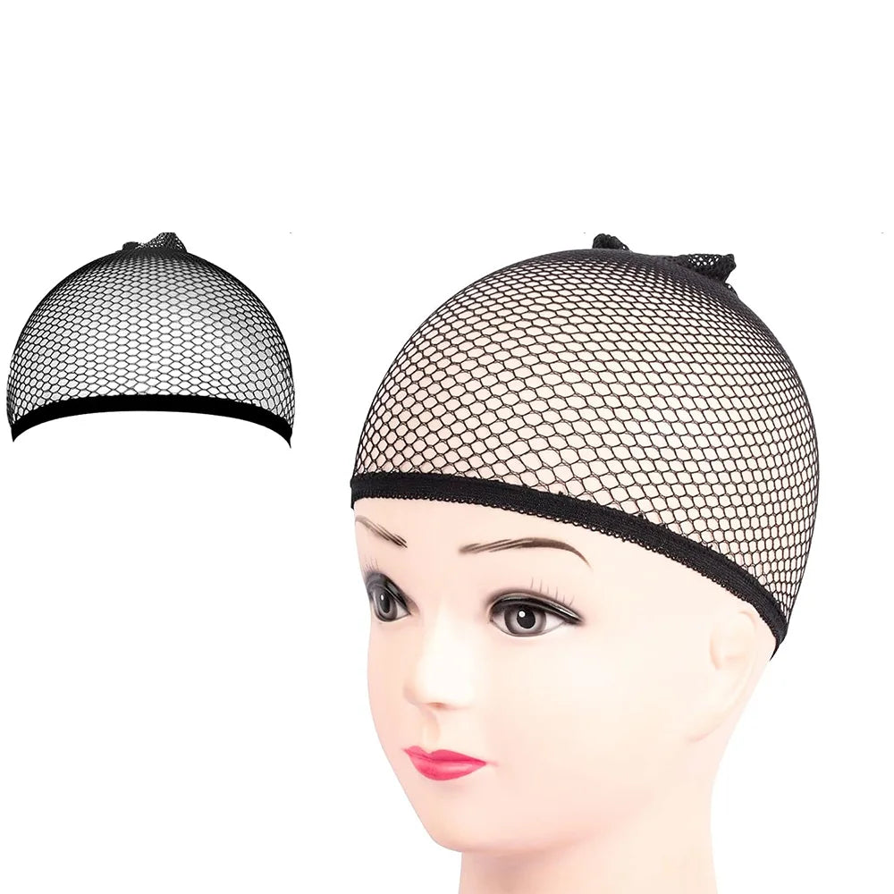 Black Mesh Wig Cap Net, Closed End Hair Mesh Net, Liner Weaving Caps for Women, Men, Kids, Wig Caps for Halloween, Cosplay