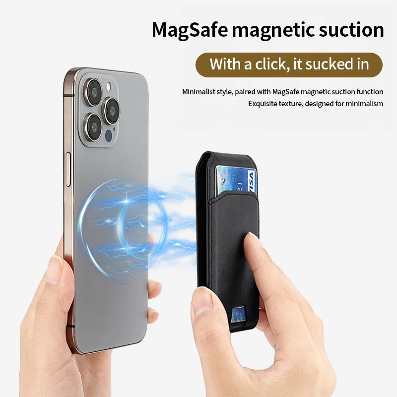 Magnetic leather wallet case for iPhone 16, 15, 14, and 13 Pro Max by HSF Marketplace