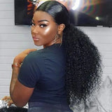 100g Afro Kinky Curly Drawstring Ponytail Human Hair Clip In Extensions Natural Color Pony Tail Brazilian Hair For Women