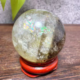 High Quality Natural Crystals Smokey Citrine Quartz Rainbow Sphere Cute Size Carckle Ball  Giftgift