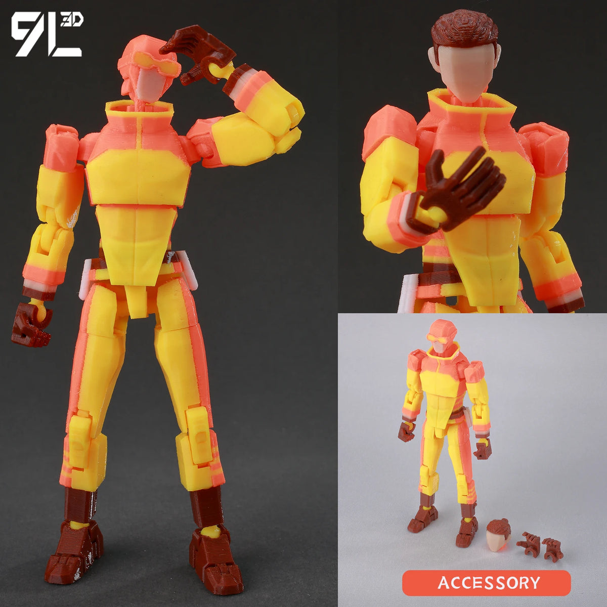 9L 3D printed Dummy13 Superman anime action figure with multi-jointed shapeshift mannequin design