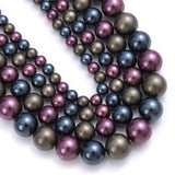 Natural freshwater shell pearls jewelry-making beads for hair styling, assorted round shapes close-up