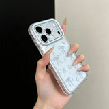 Cute Bow Star Cherry Pattern Clear Phone Case for iPhone Models