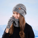 Warm winter beanie hat, scarf and gloves set by HSF Marketplace for cold weather