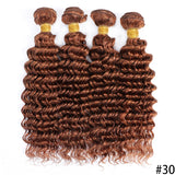 DreamDiana 12A Brazilian Deep Wave 3 Bundles with Closure Ombre Human Hair Bundles with Closure Curly Hair Bundles with Closure
