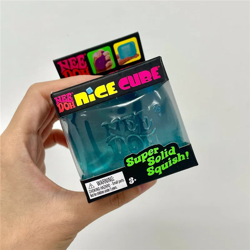 Needoh Nice Clear Cube Maltose Solid Squishy Stress Relief Squeeze Fidget Toy Slow Rebound Accessory Table Decor Relax Gadget