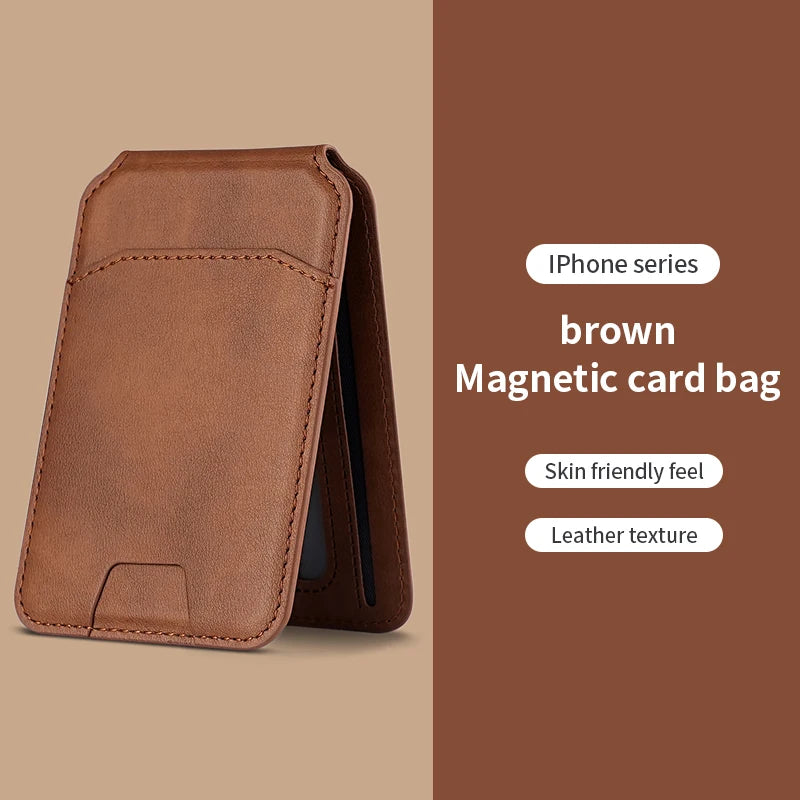 Magnetic leather wallet case for iPhone 16, 15, 14, and 13 Pro Max by HSF Marketplace