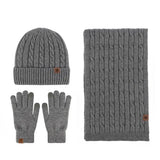 Warm 3-in-1 beanie hat, scarf and gloves winter set by HSF Marketplace