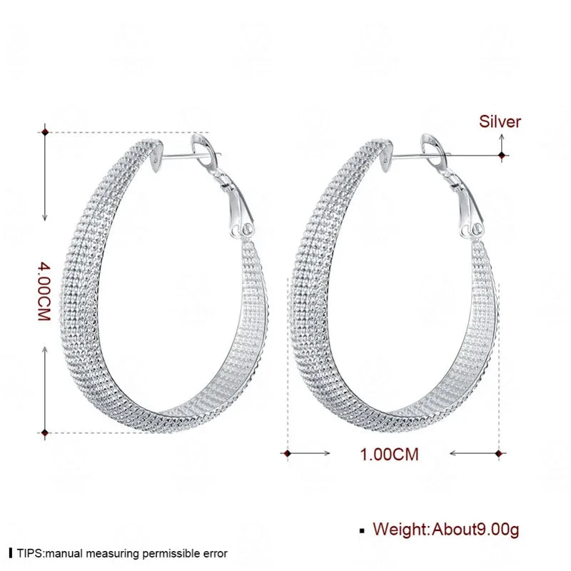 925 sterling silver hoop earrings for women, elegant jewelry for weddings, engagements, and parties