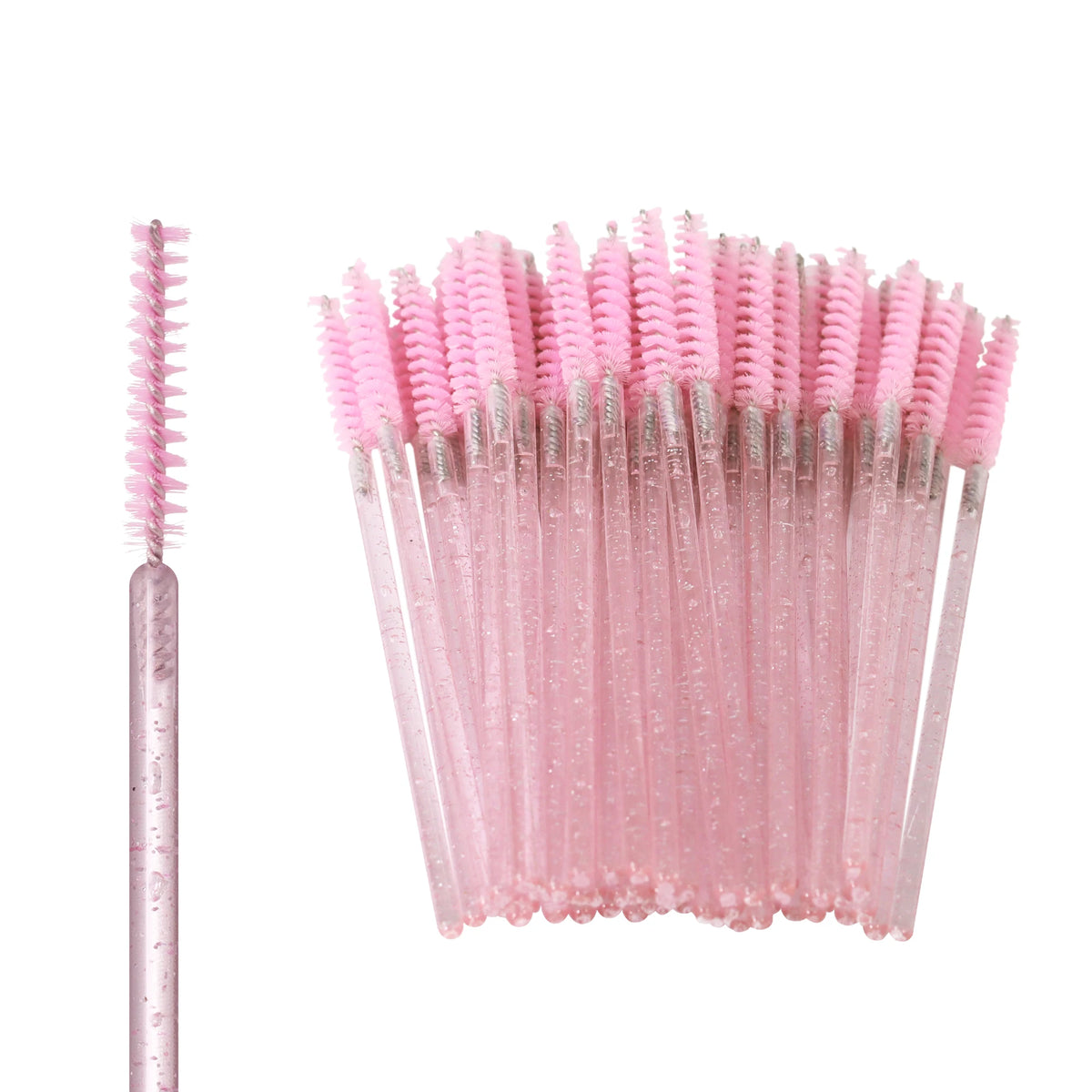 50-piece eyelash brush set for false eyelash extensions and makeup by HSF Marketplace