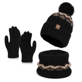 Women's warm knitted beanie cap and scarf set for winter by HSF Marketplace