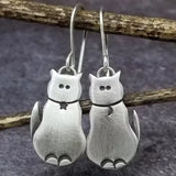 Cute cat earrings, holiday jewelry for women's holiday