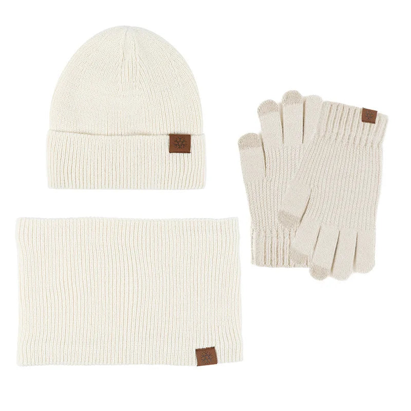 Women’s winter scarf, hat, and glove set with warm plush lining by HSF Marketplace