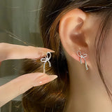 925 Sterling Silver Bow Knot Ear Clip for Women - Sweet Jewelry Gift