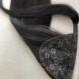 P18-1001 wrap-around human hair ponytail extension in natural blonde, available in 60g and 100g weights