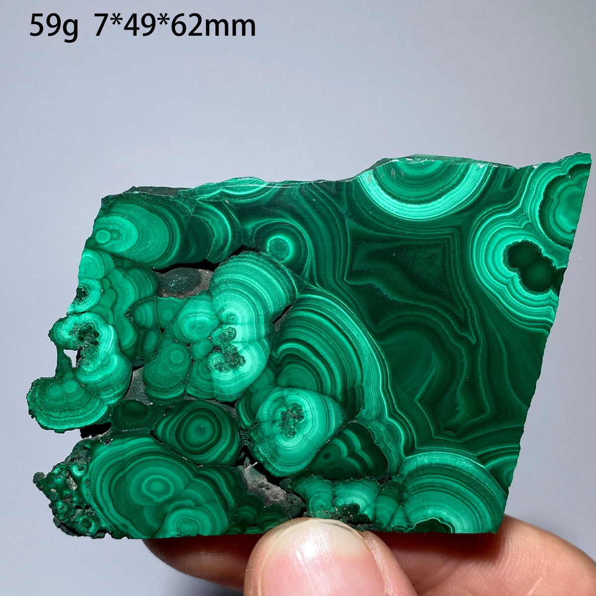 Natural Malachite Mineral Specimens Slab Slices Single-Sided Polished Quartz Crystal Healing Stone Home Decor