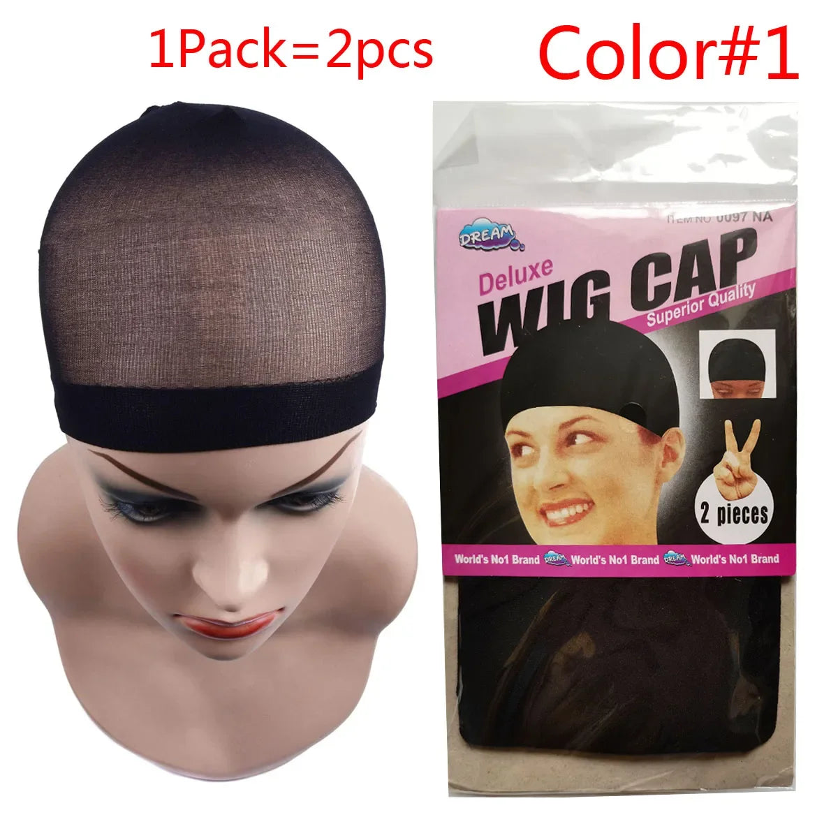 4-pack HSF Marketplace stocking wig caps for Halloween and cosplay hair styling