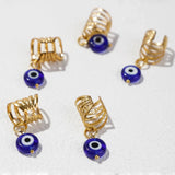Evil eye braid hair rings set with 5 vintage-style accessories by HSF Marketplace