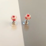 Colorful silicone ball stud earrings in Japanese Korean style, 32 patterns for girls, teens, and children