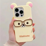 3D cute bear cartoon phone case for iPhone 12–17 Pro Max models by HSF Marketplace
