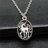 Antique silver unicorn pendant necklace for women by HSF Marketplace