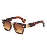 Luxury designer sunglasses by HSF Marketplace, vintage square style for men and women, trendy and elegant shades for travel and parties.