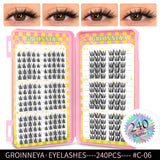 Natural Eyelash Clusters 320-piece volume mixed tray false eyelashes by HSF Marketplace