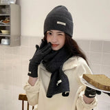 Winter knit scarf and gloves set for men and women by HSF Marketplace