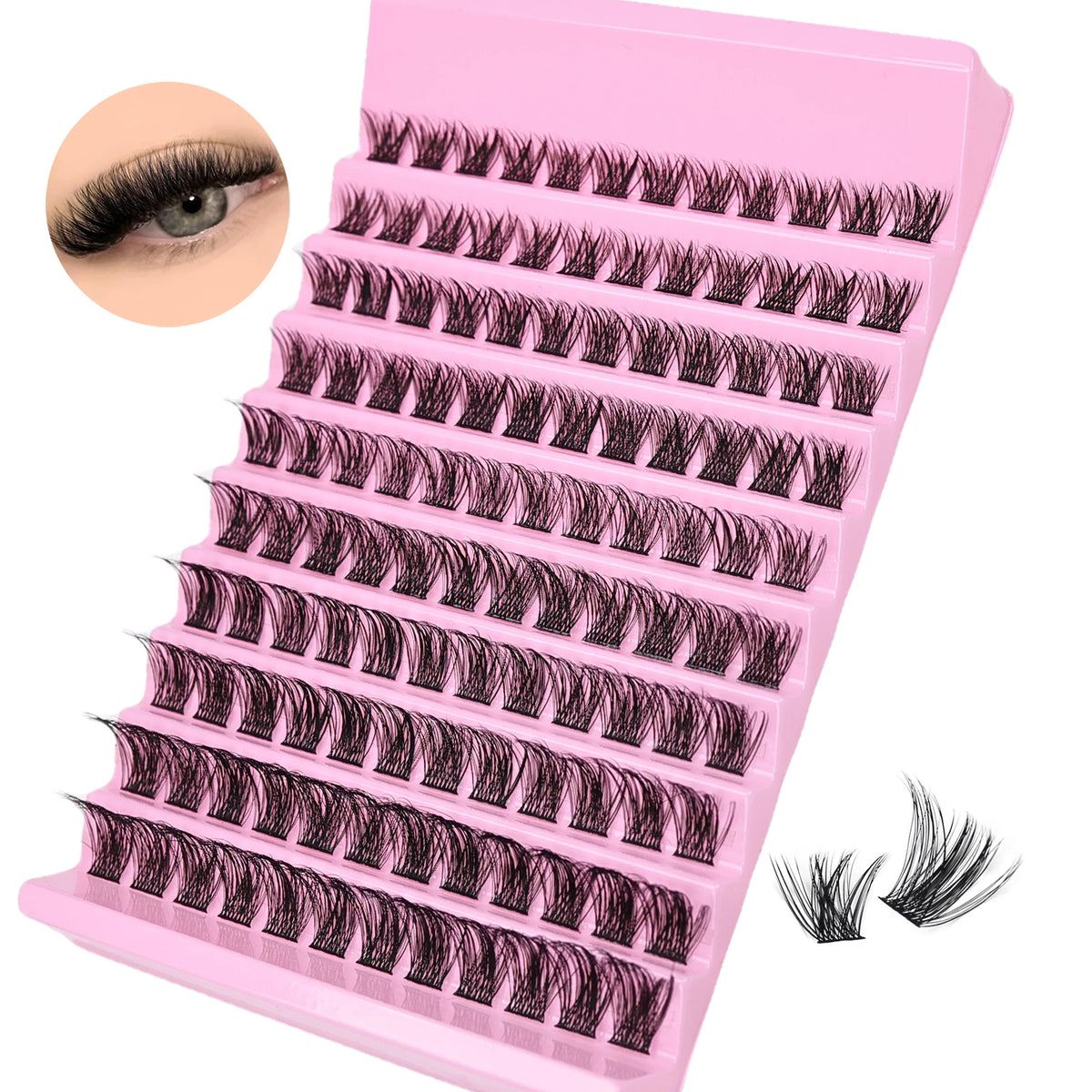 Lashes Clusters Cat Eyelashes Wispy Individual Lashes Extensions Volume Fluffy Clusters Lashes DIY Eyelashes Makeup