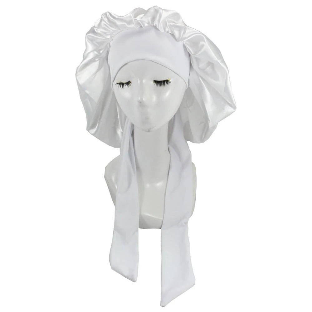 Satin sleep cap for hair care, soft stylish nightwear by HSF Marketplace