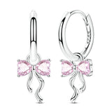 925 sterling silver hoop earrings with zirconia, hypoallergenic jewelry for women and girls