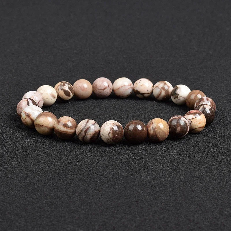 Genuine Natural Stone Bracelet Apatite Lapis Lazuli Agate Crystal Tiger Eye High Quality Gem Beads Bracelet Homme Jewelry Bangle