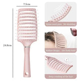 Big curved air cushion comb for all hair types by HSF Marketplace, designed for gentle hair detangling
