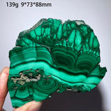 Natural Malachite Mineral Specimens Slab Slices Single-Sided Polished Quartz Crystal Healing Stone Home Decor
