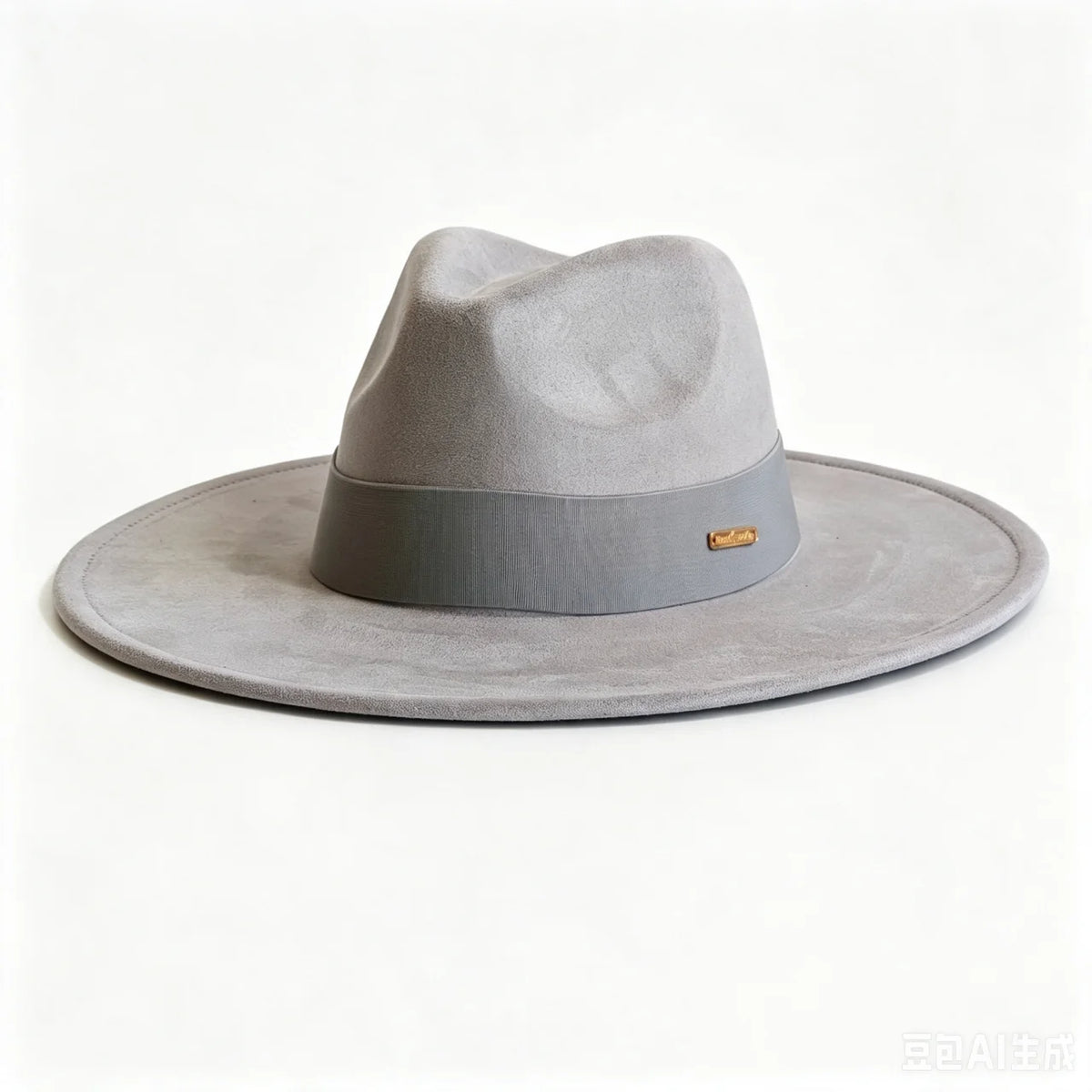 Women's suede wide brim fedora hat, autumn winter felt classic church style by HSF Marketplace