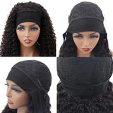 250% density Brazilian human hair headband wig with jerry kinky curly texture for Black women