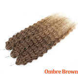 Deep Wave Braiding Hair Extension Natural Synthetic African Afro Hair Water Twist Crochet Braids Hair 22inch 3Ps/Lot #1B#4#6