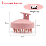 Silicone shampoo brush and scalp massage comb, HSF Marketplace hair styling tool for washing and scalp relaxation in bath or salon.