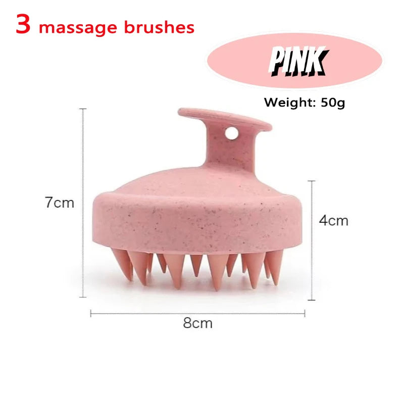 Silicone shampoo brush and scalp massage comb, HSF Marketplace hair styling tool for washing and scalp relaxation in bath or salon.
