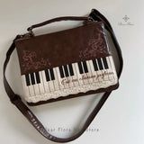 Vintage piano shoulder bag for women, stylish crossbody ita bag with piano-inspired design by HSF Marketplace