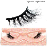 3D Mink Half Eye Lashes Natural Lightweight Short Fake Eyelashes Soft Fluffy Clear Band Strip Mink Lashes Extension