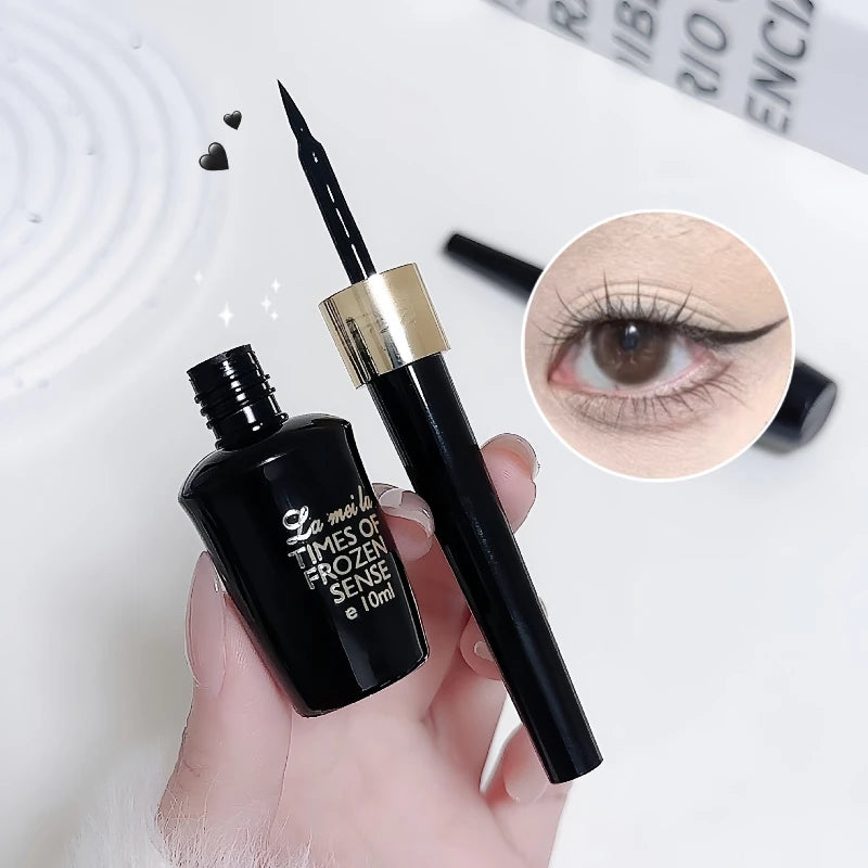 Black gel eyeliner pen by HSF Marketplace with ultra-fine tip, waterproof, quick-drying, and long-lasting for precise makeup application.