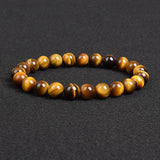 Genuine Natural Stone Bracelet Apatite Lapis Lazuli Agate Crystal Tiger Eye High Quality Gem Beads Bracelet Homme Jewelry Bangle