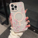 Elegant floral magnetic phone case for iPhone 12-18 Pro Max by HSF Marketplace