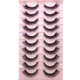 3D faux mink hair false eyelashes, 10 pairs of fluffy lashes by HSF Marketplace