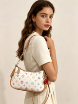 Pink star letter crescent shoulder bag by HSF Marketplace for women, featuring a stylish curved design